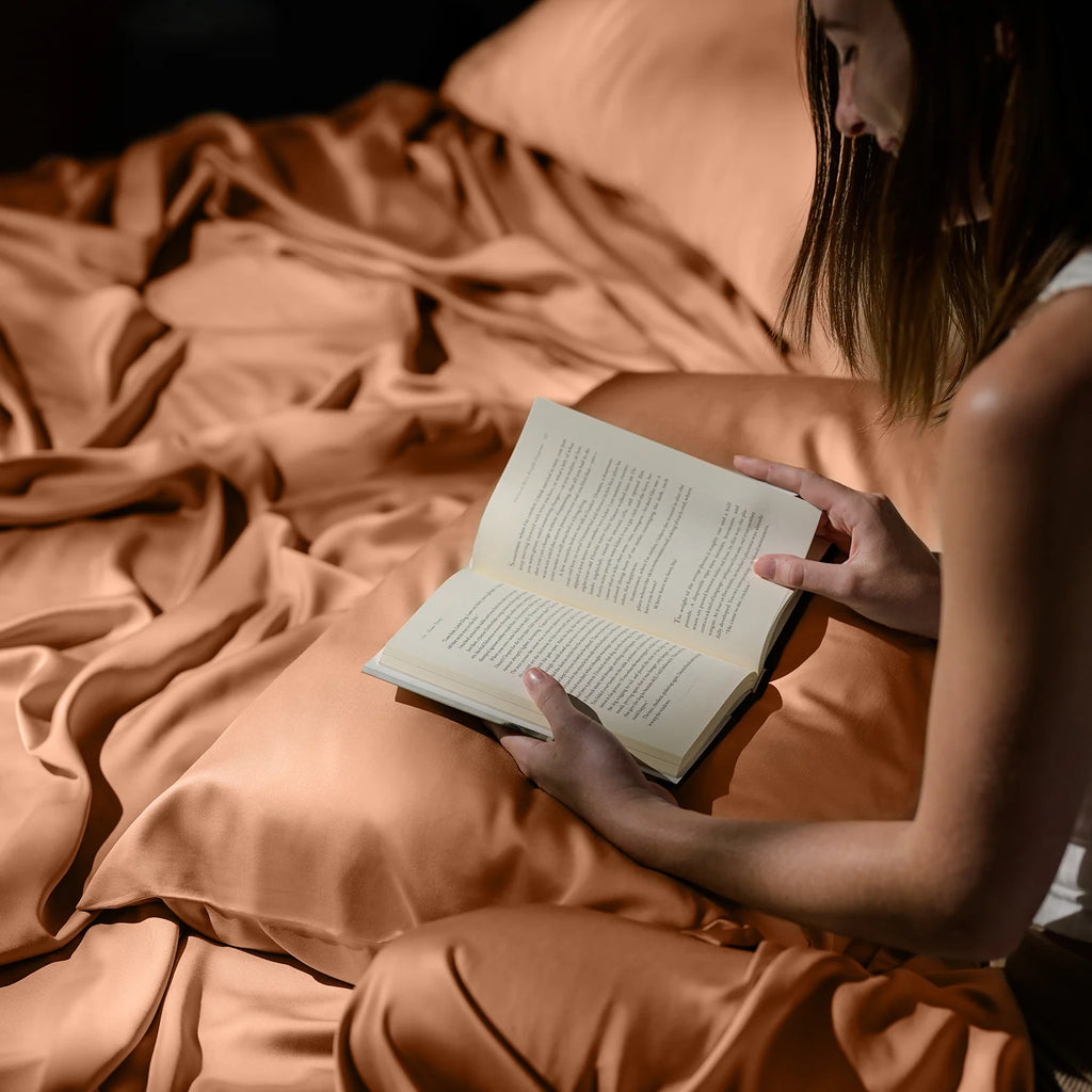 Bamboo Viscose Sheet Set for a Soft Sleeping Surface and Temperature Regulation in Thirteen Colors