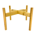 Bamboo Water Dispenser Stand with Stable Raised Base, Natural Finish and Easy Assembly for Home or Office