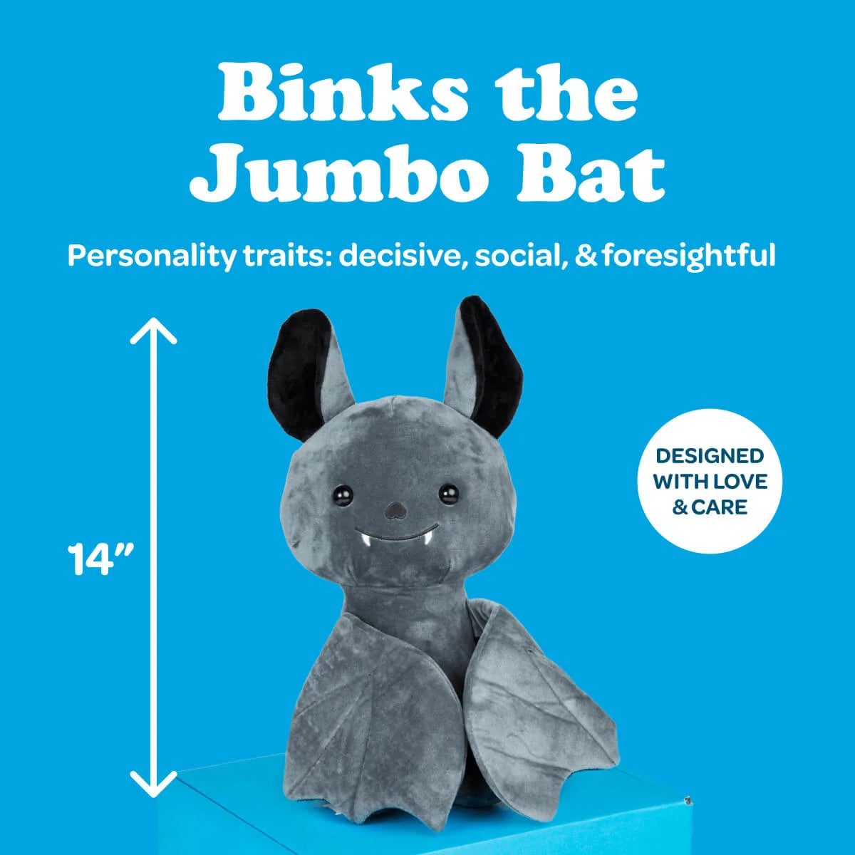 Bat Plush Stuffed Animal, Jumbo Soft Companion for Gifting, Hanging Out and Everyday Cuddles