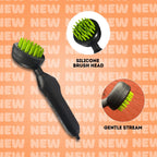 Battery-Powered Cleaning Brush with Gentle Water Flow, Interchangeable Heads and Type-C Charging for Pet and Outdoor Washi