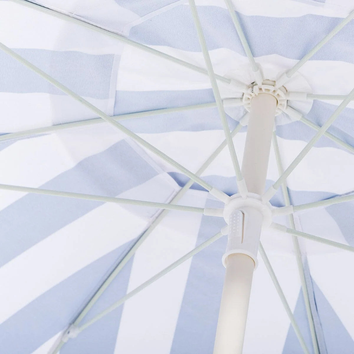 Beach Umbrella with Lightweight Aluminum Pole, Spacious Canopy and Coastal Stripe or Tiki Designs