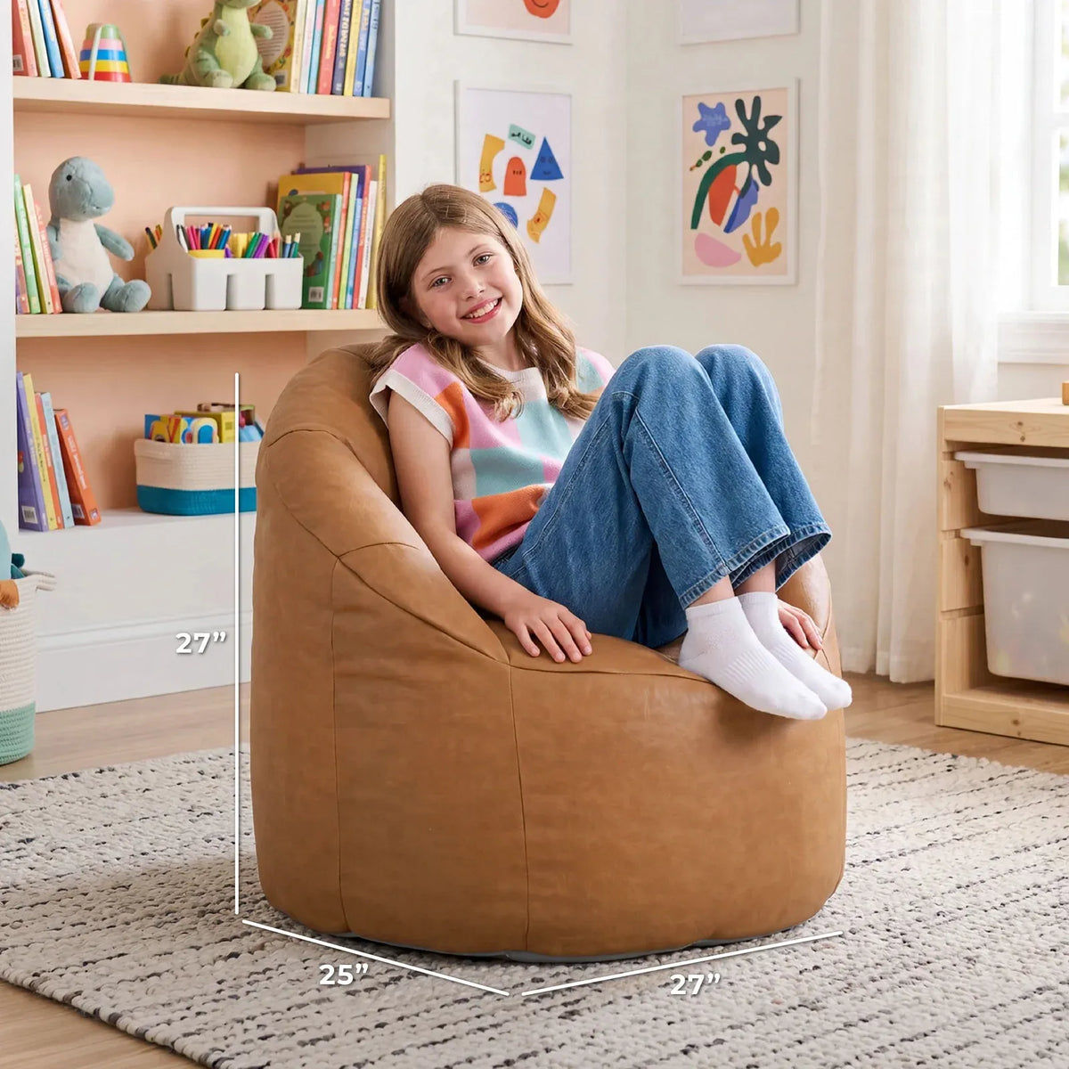 Bean Bag Chair, Premium-Brownbutter Honey Vegan