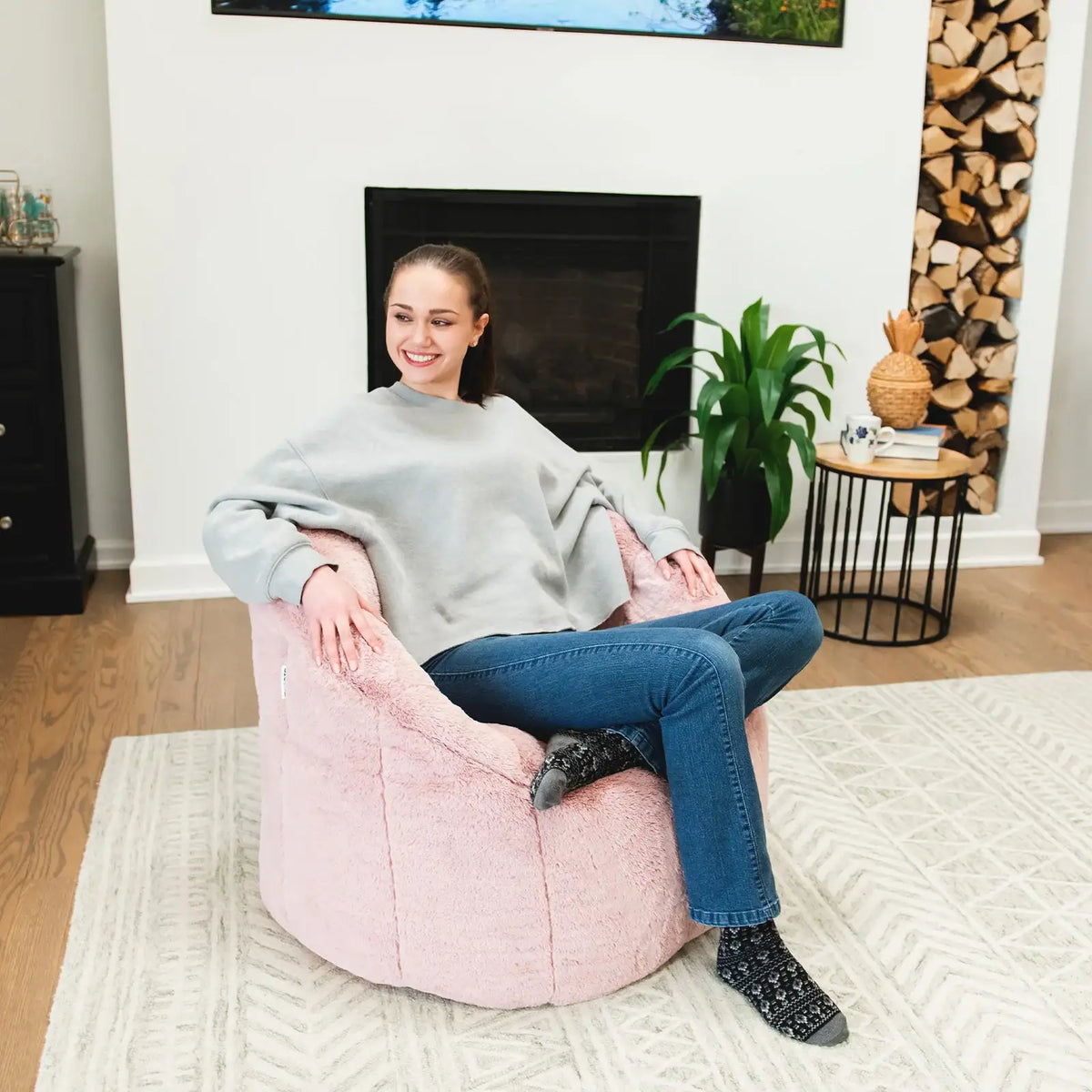 Bean Bag Chair, Signature-Pink Blush Plushie