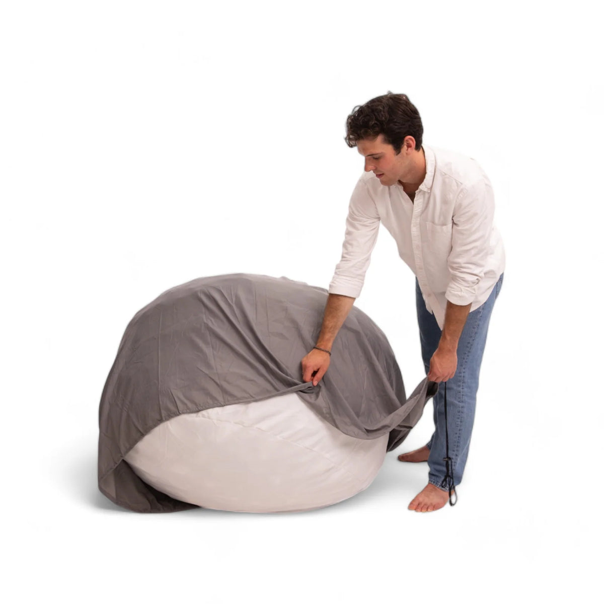 Bean Bag Cover for Between-Layer Protection, Water Resistant for Up to 12 Hours with a Drawstring Closure