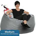 Bean Bag Cover for Between-Layer Protection, Water Resistant for Up to 12 Hours with a Drawstring Closure