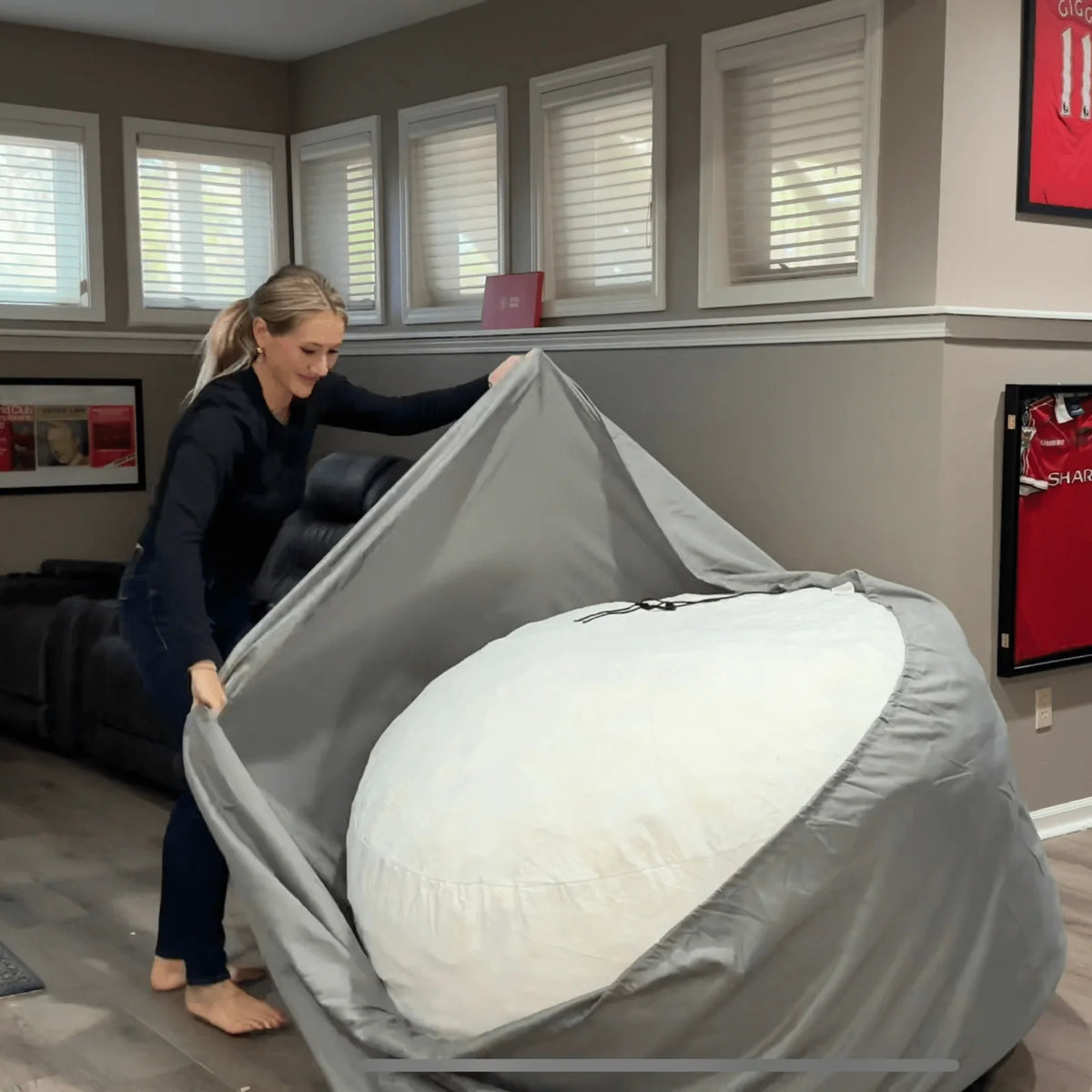 Bean Bag Cover for Between-Layer Protection, Water Resistant for Up to 12 Hours with a Drawstring Closure