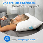 Bed Pillow for Back, Side and Stomach Sleepers Featuring Breathable Materials and Responsive Support