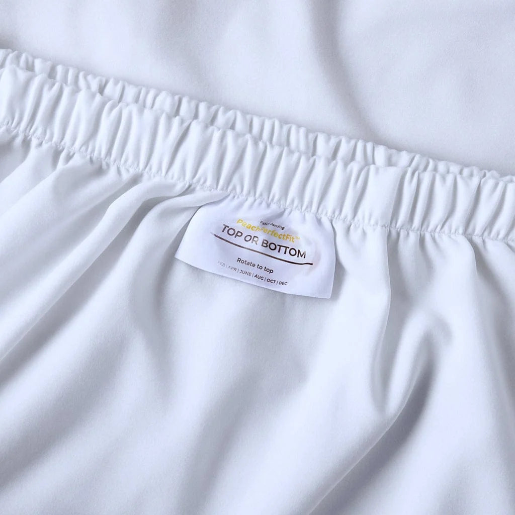 Bed Sheet Set with Fitted and Flat Sheets, Pillowcases, and European Envelope Closures in Multiple Bed Sizes