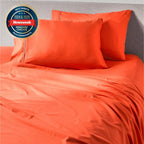 Bed Sheet Set with Fitted Sheet, Flat Sheet and Envelope Pillowcases in Twin to Split King Sizes