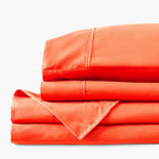 Bed Sheet Set with Fitted Sheet, Flat Sheet and Envelope Pillowcases in Twin to Split King Sizes