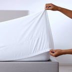 Bed Sheet Set with Fitted Sheet, Flat Sheet and Envelope Pillowcases in Twin to Split King Sizes