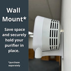 Bedroom Air Purifier with Pleated HEPA Media, Remote Control, Seven Fan Speeds and 293 ft² Cleaning Coverage