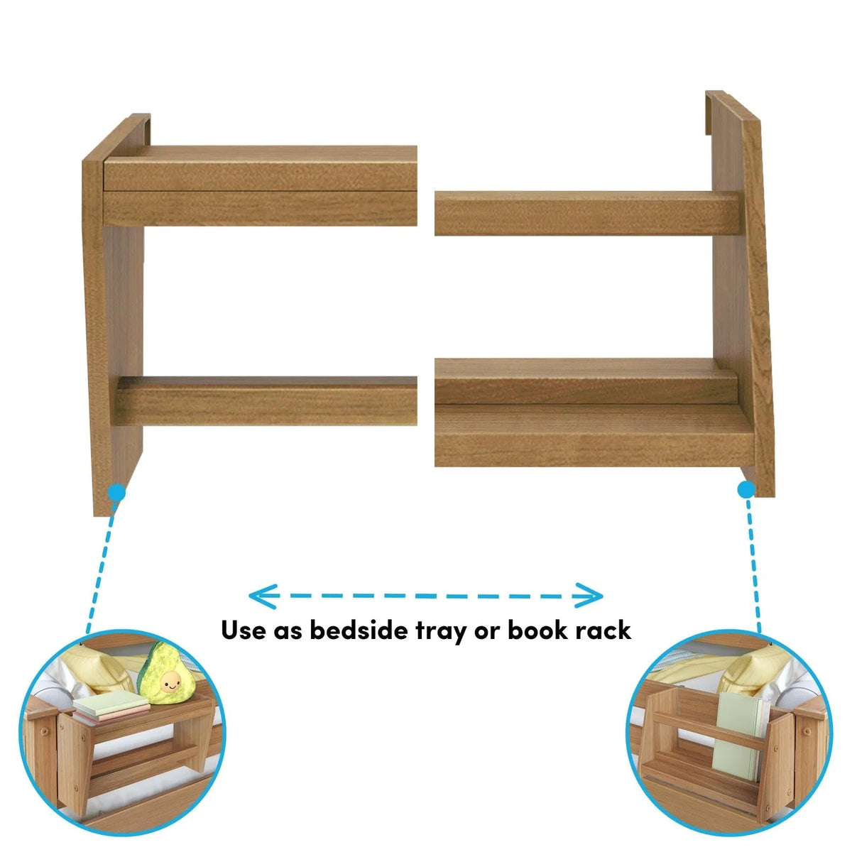 Bedside Tray in Solid Pine Wood