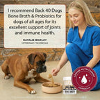 Beef Bone Broth Powder for Dogs with Probiotics, Made from Grass-Fed Bones for Savory Meal Topping