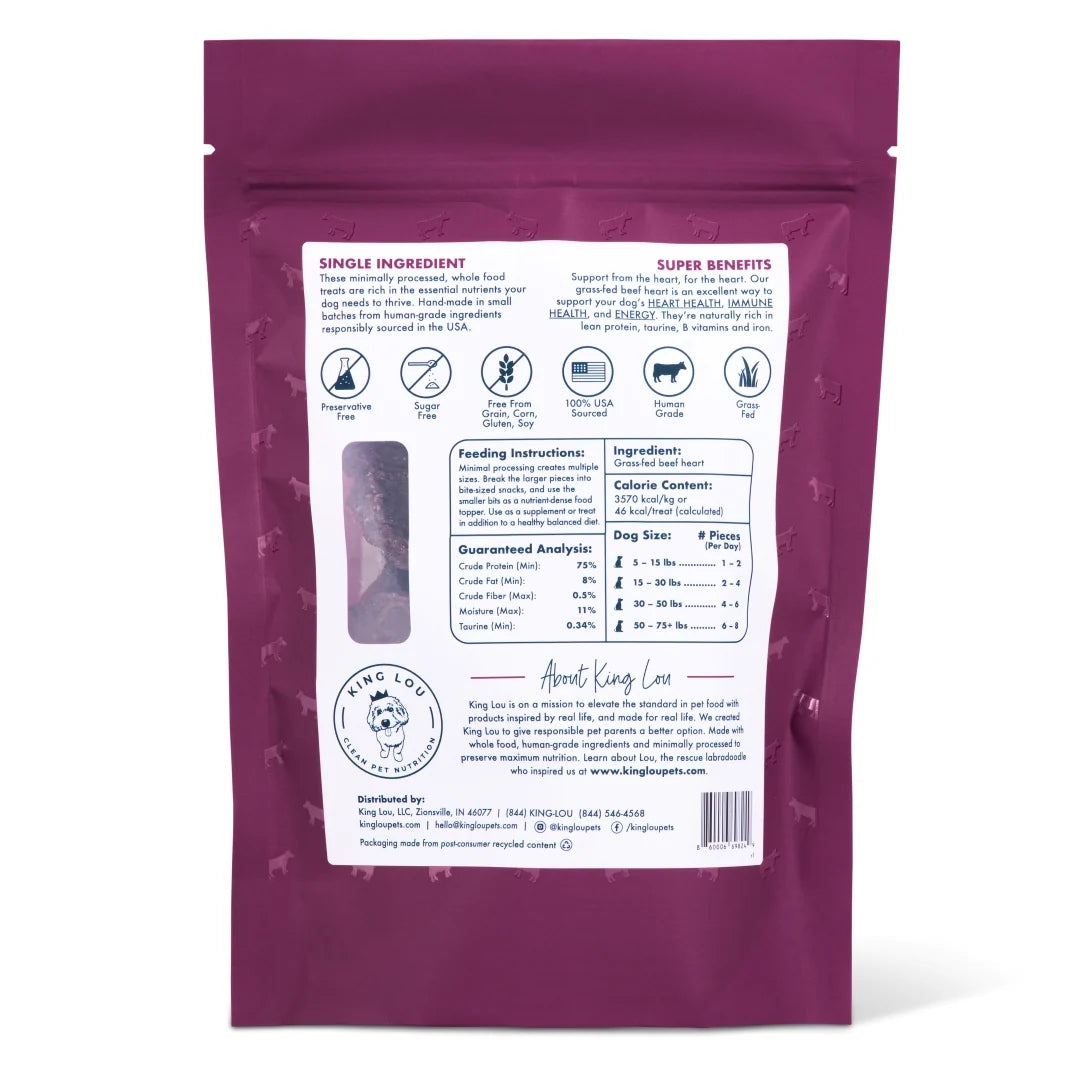 Beef Heart Jerky Dog Treats, Single-Ingredient Grass-Fed
