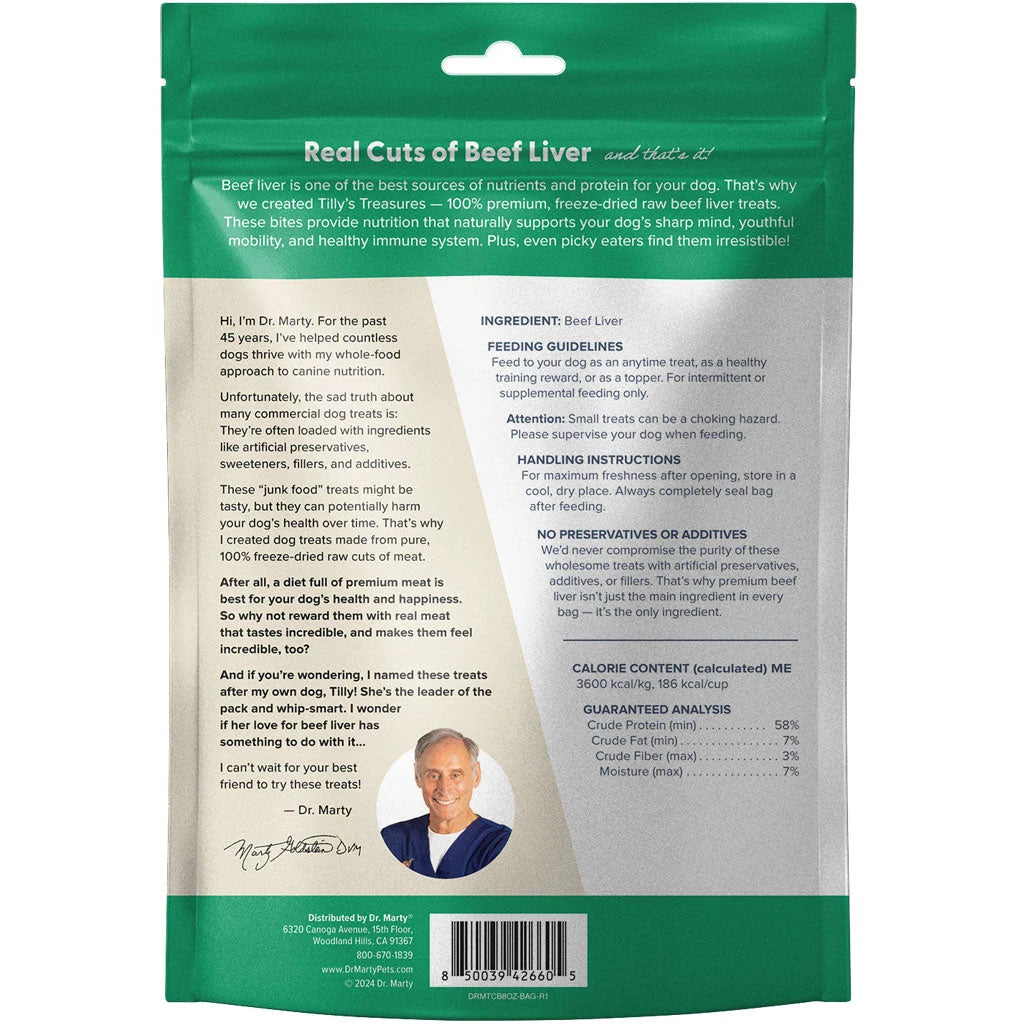 Beef Liver Dog Treats Made from 100% Freeze-Dried Raw Beef Liver