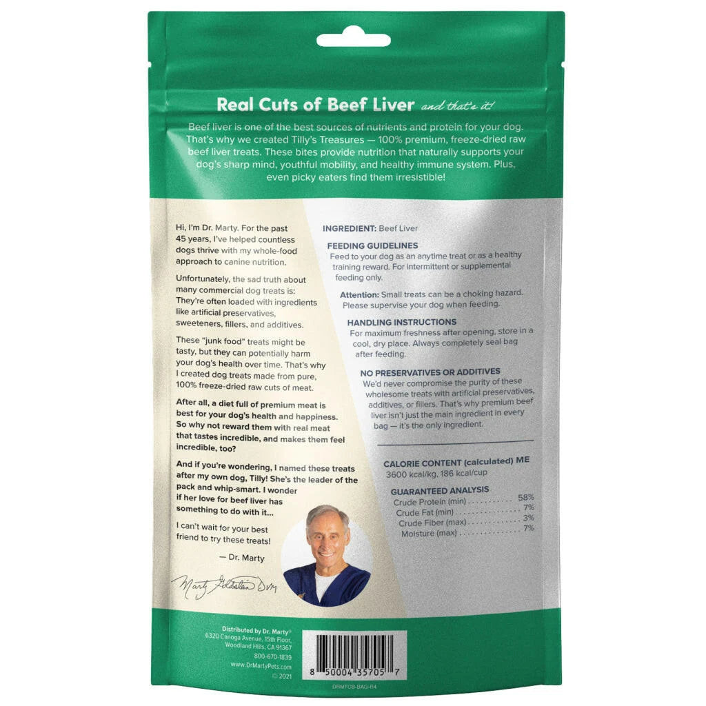 Beef Liver Dog Treats Made from 100% Freeze-Dried Raw Beef Liver