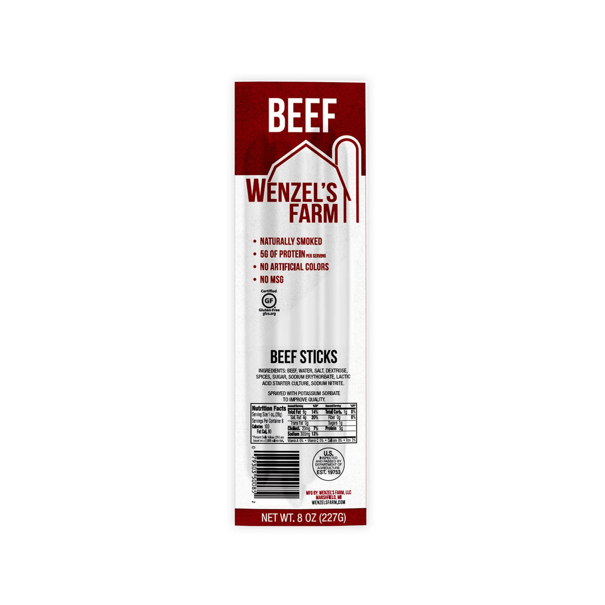 Beef Sticks Meat Snack in 8 oz, 16 Count, 1 lb, or 2 lb Sizes for Easy Family Snacking · Beef meat sticks — 8oz
