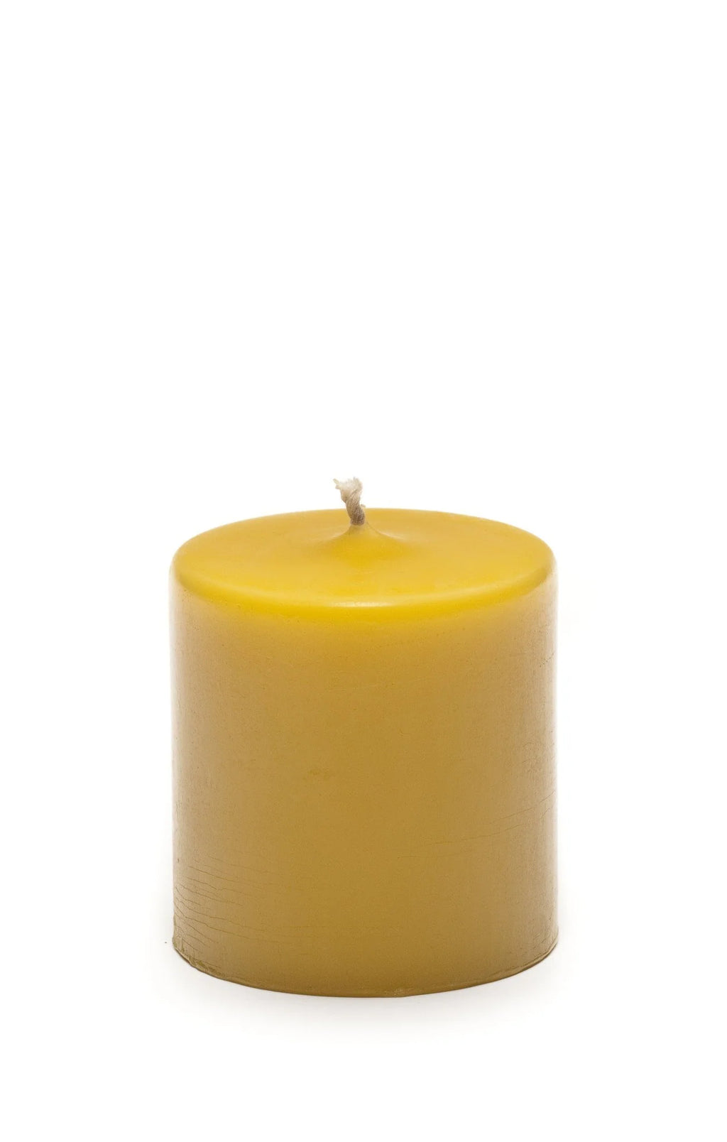 Beeswax Pillar Candle Hand-Poured from 100% Beeswax, 3" height