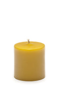 Beeswax Pillar Candle Hand-Poured from 100% Beeswax, 3" height
