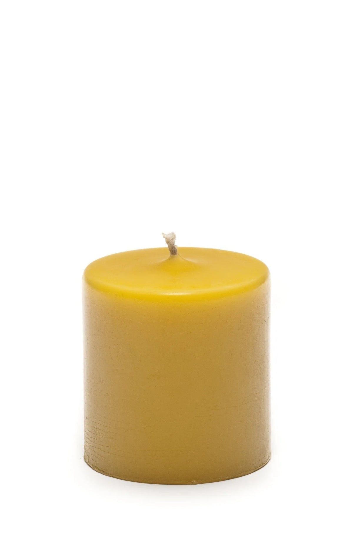 Beeswax Pillar Candle Hand-Poured from 100% Beeswax, 3" height