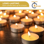 Beeswax Tealight Candles, Hand-Poured in Virginia and Unscented