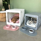 Bento-Style Travel Dog Food and Water Bowls