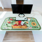 Berry Picking Desk Mat for Keyboard and Mouse, Cute Desktop Decor for Home or Office Workspaces