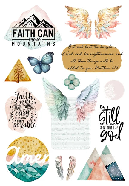 Bible Journaling Sticker Book with 10 Colorful Matte Sheets and 157 Stickers for Planners, Journals, and Creative Notes