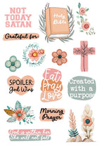 Bible Journaling Sticker Book with 10 Colorful Matte Sheets and 157 Stickers for Planners, Journals, and Creative Notes