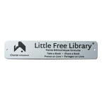 Bilingual Library Charter Sign with English and Spanish Messaging and Unique Registration Number