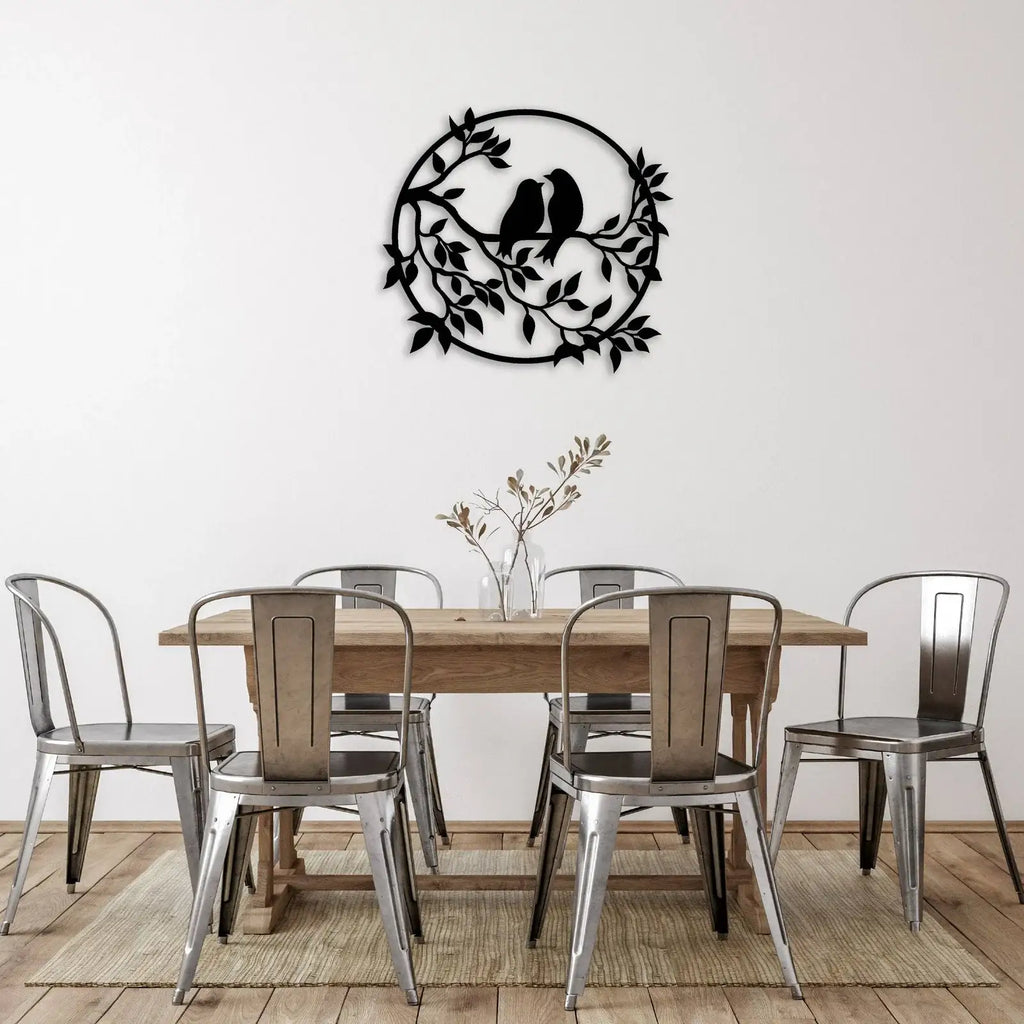Bird Tree Metal Wall Art in Lightweight 3mm Aluminum Composite