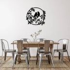 Bird Tree Metal Wall Art in Lightweight 3mm Aluminum Composite