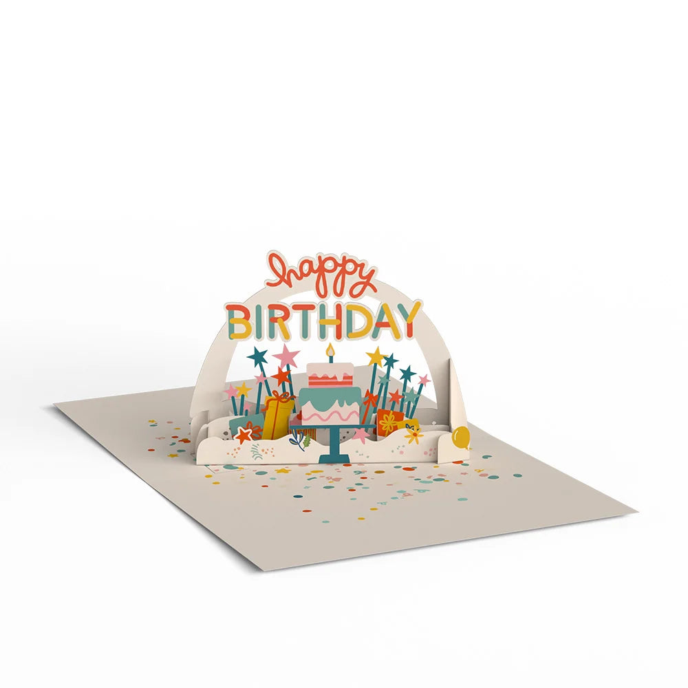 Birthday Greeting Card Pack with 12 Assorted Cake Designs and Blank Envelopes for Celebrations
