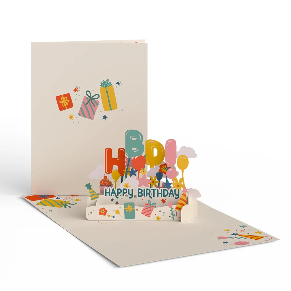 Birthday Greeting Card Pack with 12 Assorted Cake Designs and Blank Envelopes for Celebrations
