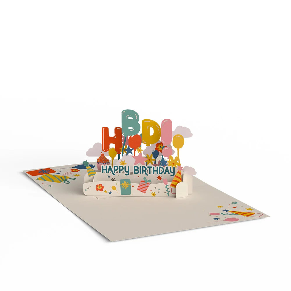 Birthday Greeting Card Pack with 12 Assorted Cake Designs and Blank Envelopes for Celebrations