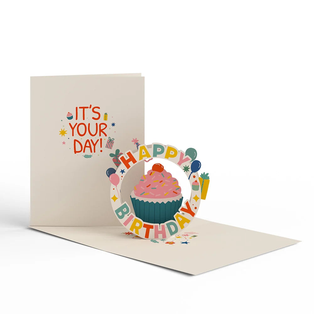 Birthday Greeting Card Pack with 12 Assorted Cake Designs and Blank Envelopes for Celebrations