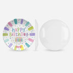 Birthday Plate with Name-Centered Design for Special Breakfasts and Celebratory Party Table Settings