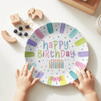 Birthday Plate with Name-Centered Design for Special Breakfasts and Celebratory Party Table Settings