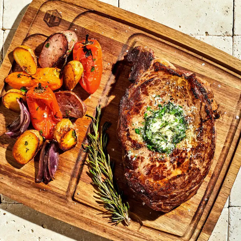 Bistecca Plate Set, 4-Piece Rustic Steak Serving Dinnerware