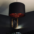 Black Cotton Drum Lampshade