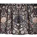 Black Floral Curtains and Valance, 35" x 19" Valance