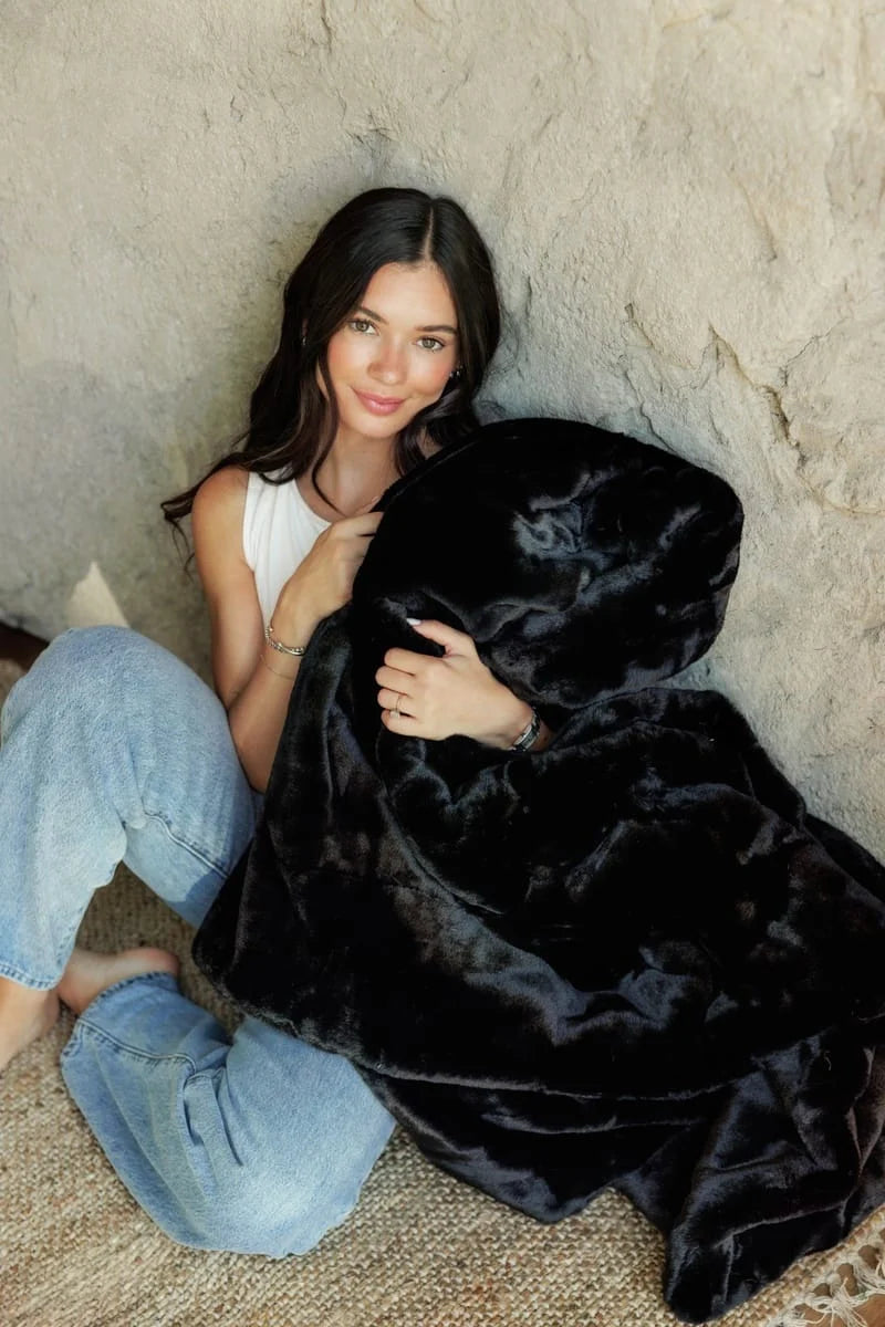 Black Plush Blanket