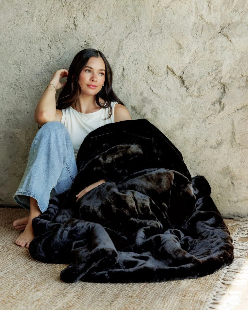 Black Plush Blanket