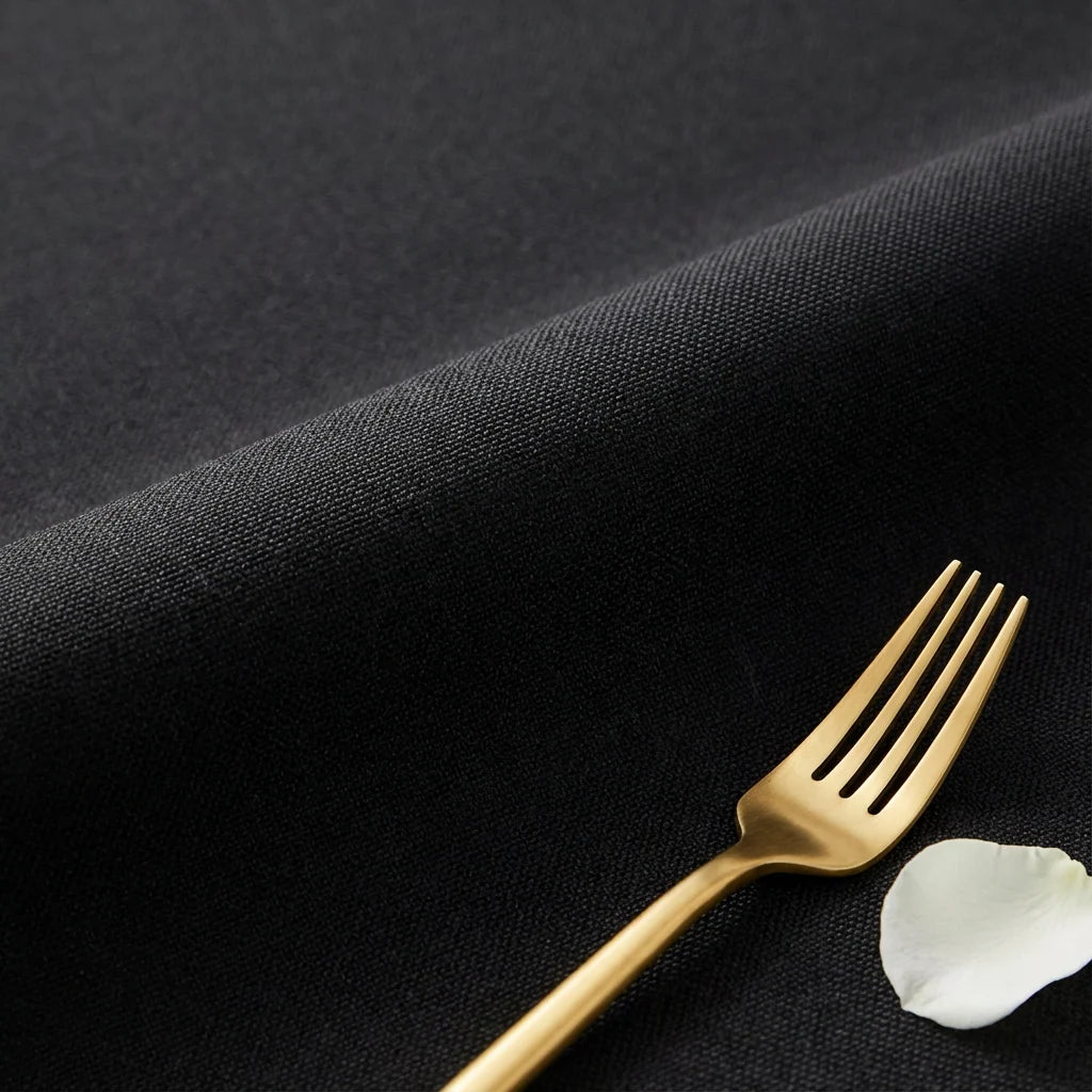 Black Polyester Tablecloth