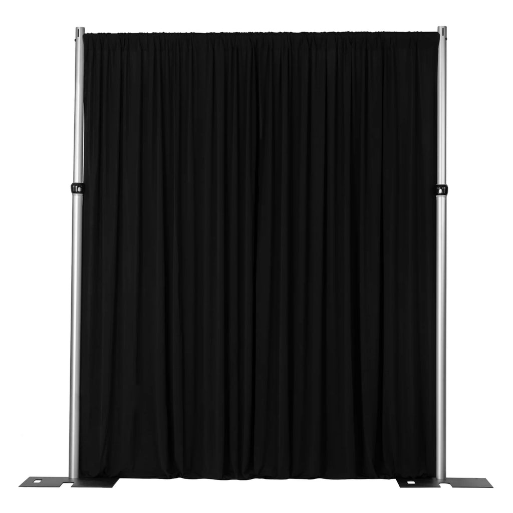 Black Spandex 4-Way Stretch Drape Curtain, 16 ft High x 60 in