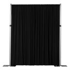 Black Spandex 4-Way Stretch Drape Curtain, 16 ft High x 60 in