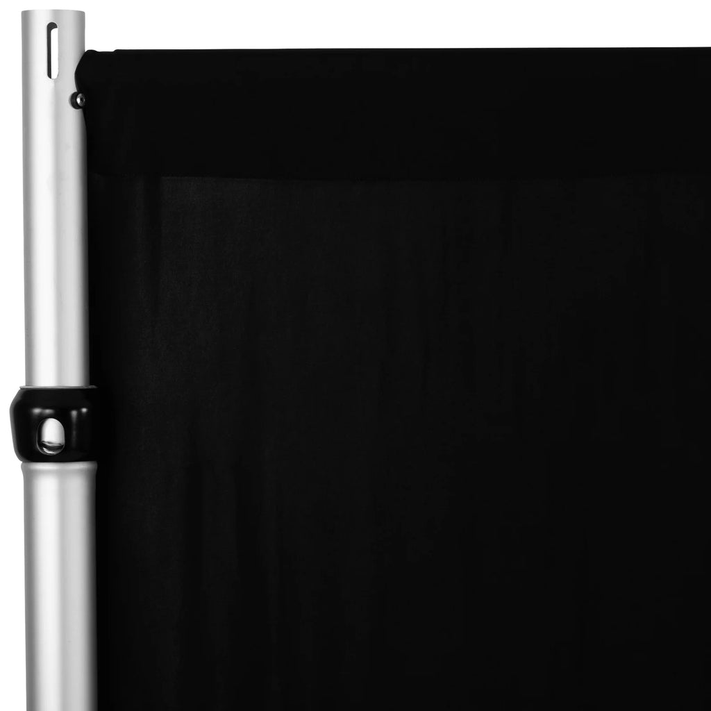 Black Spandex 4-Way Stretch Drape Curtain, 16 ft High x 60 in