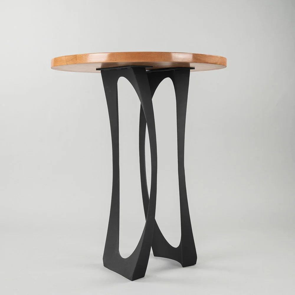 Black Steel Counter Table Legs Set of 2, 34.3-Inch Powder-Coated Scandinavian Cleo Supports up to 1,000 lb
