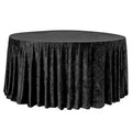 Black Velvet Round Tablecloth, 120-Inch Diameter